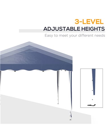 Outsunny 3 x 3m Pop Up Gazebo, Outdoor Camping Gazebo Party Tent with Carry Bag 84C-263V04BU