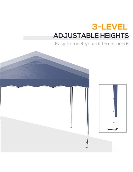 Outsunny 3 x 3m Pop Up Gazebo, Outdoor Camping Gazebo Party Tent with Carry Bag 84C-263V04BU - pic 36690 | FastDaddyshop