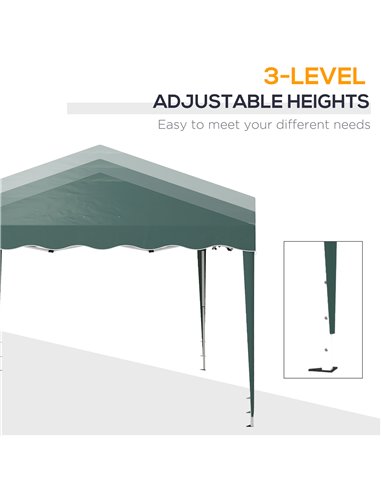 Outsunny 3 x 3m Pop Up Gazebo, Outdoor Camping Gazebo Party Tent with Carry Bag 84C-263V04GN