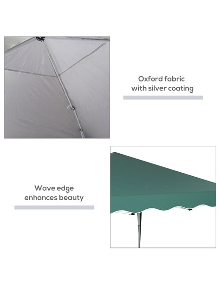 Outsunny 3 x 3m Pop Up Gazebo, Outdoor Camping Gazebo Party Tent with Carry Bag 84C-263V04GN - pic 36702 | FastDaddyshop