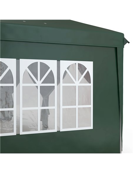 Outsunny 3 x 6m Garden Pop Up Gazebo, Wedding Party Tent Marquee, Water Resistant Awning Canopy With Sidewalls, Windows, Drainag - pic 36712 | FastDaddyshop