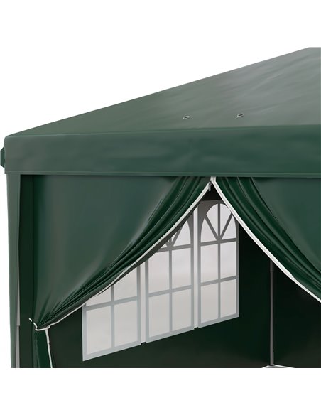 Outsunny 3 x 6m Garden Pop Up Gazebo, Wedding Party Tent Marquee, Water Resistant Awning Canopy With Sidewalls, Windows, Drainag - pic 36713 | FastDaddyshop