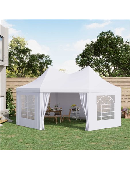 Outsunny 6.8m x 5m Octagonal Party Tent, Wedding Marquee, White 01-0005-002 - pic 36733 | FastDaddyshop