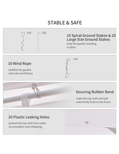 Outsunny 8.9x6.5 m Waterproof Marquee Canopy-White 01-0006-002