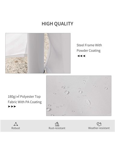 Outsunny 8.9x6.5 m Waterproof Marquee Canopy-White 01-0006-002