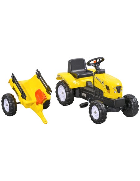HOMCOM Kids Pedal Go Kart Ride on Tractor with Shovel & Rake 341-017V00YL - pic 36795 | FastDaddyshop