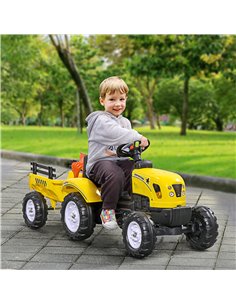 HOMCOM Kids Pedal Go Kart Ride on Tractor with Shovel & Rake 341-017V00YL 2