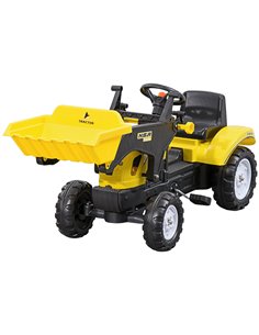 HOMCOM Kids Pedal Go Kart Ride On Excavator with Front Loader Digger 341-018V00YL