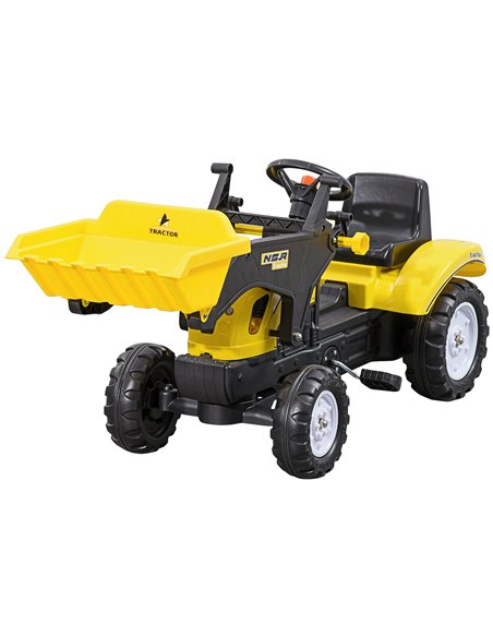 HOMCOM Kids Pedal Go Kart Ride On Excavator with Front Loader Digger 341-018V00YL - pic 36804 | FastDaddyshop