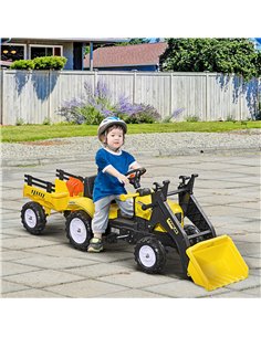 HOMCOM Kids Pedal Go Kart Excavator, Yellow 341-019V00YL 2