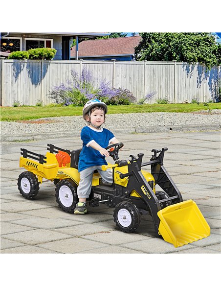 HOMCOM Kids Pedal Go Kart Excavator-Yellow 341-019V00YL - pic 36814 | FastDaddyshop
