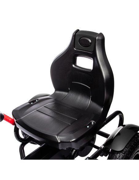 HOMCOM Metal Kids Pedal Go Kart with Adjustable Seat Inflatable Tyres Black 370-276V00BK - pic 36830 | FastDaddyshop