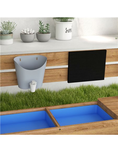 Outsunny Wooden Sandbox with Canopy House Design Brown 343-063V00BN - pic 36875 | FastDaddyshop
