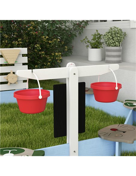 Outsunny Wooden Kids Sandbox with 6 Seats Blue 343-062V00BU - pic 36883 | FastDaddyshop
