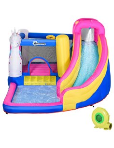 Outsunny 5 in 1 Bouncy Castle for Children with Blower 342-027V70MX