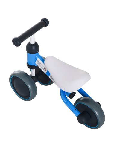 HOMCOM Kids Balance Bike Toddler Plastic No-Pedal Walking Blue