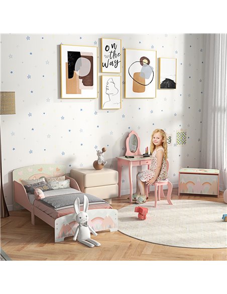 ZONEKIZ Kids Bedroom Furniture Set for Ages 3-6 Years, Pink 313-P009 - pic 37012 | FastDaddyshop