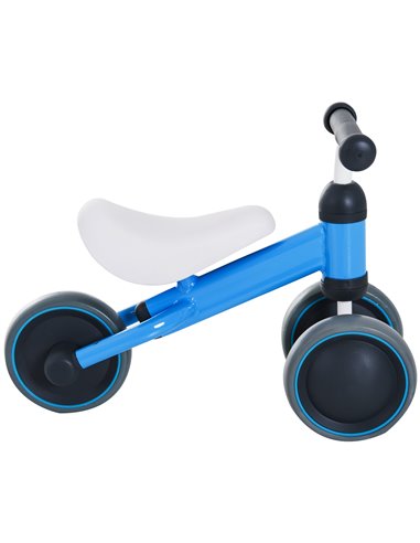 HOMCOM Kids Balance Bike Toddler Plastic No-Pedal Walking Blue