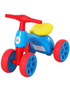 HOMCOM Toddler Training Walker Balance Ride-On Toy with Rubber Wheels Blue