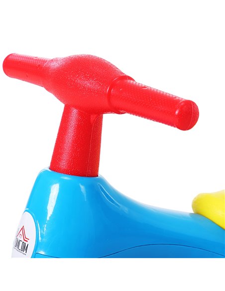 HOMCOM Toddler Training Walker Balance Ride-On Toy with Rubber Wheels Blue - pic 3708 | FastDaddyshop