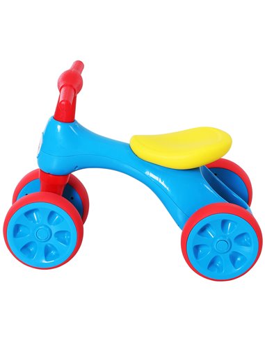 HOMCOM Toddler Training Walker Balance Ride-On Toy with Rubber Wheels Blue