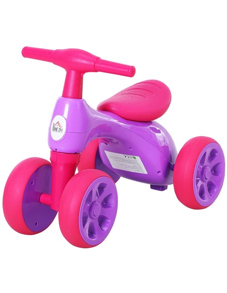 HOMCOM Toddler Training Walker Balance Ride-On Toy with Rubber Wheels Purple - pic 3711 | FastDaddyshop