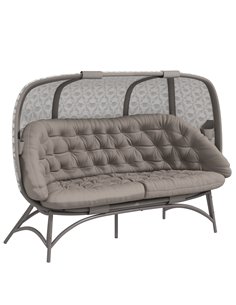 Outsunny Folding Outdoor Hollow Design 3 Seater Egg Chair, Sand Brown 84G-056V70SD