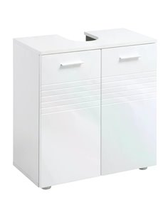 Kleankin Under Sink Cabinet, Bathroom Vanity Unit, White 834-375