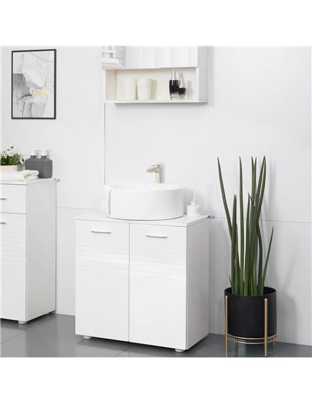 Kleankin Under Sink Cabinet, Bathroom Vanity Unit, White 834-375 - pic 37183 | FastDaddyshop