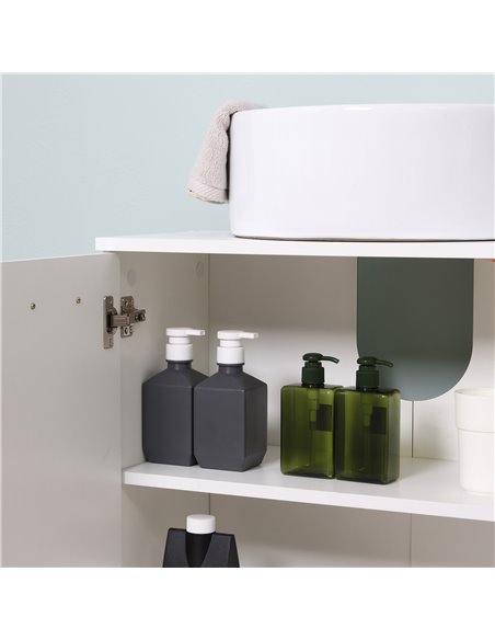 kleankin Under Sink Cabinet, Bathroom Vanity Unit, Pedestal Under Sink Design, Storage Cupboard with Adjustable Shelf, White 834 - pic 37189 | FastDaddyshop