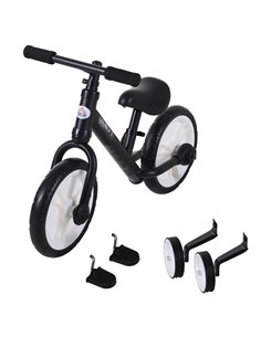 HOMCOM PP Toddlers Removable Stabiliser Balance Bike Black