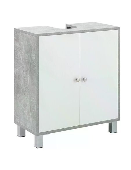 Kleankin Under Sink Cabinet, Bathroom Vanity Unit, White and Grey 834-383 - pic 37191 | FastDaddyshop