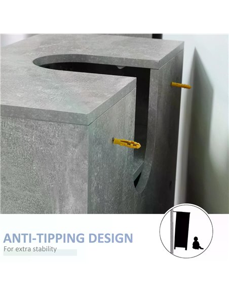 kleankin Under Sink Cabinet, Bathroom Vanity Unit, Pedestal Under Sink Design, Storage Cupboard with Adjustable Shelves, White a - pic 37196 | FastDaddyshop