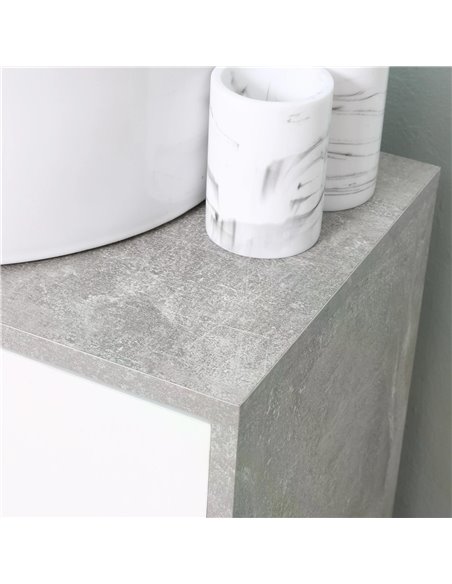 kleankin Under Sink Cabinet, Bathroom Vanity Unit, Pedestal Under Sink Design, Storage Cupboard with Adjustable Shelves, White a - pic 37198 | FastDaddyshop