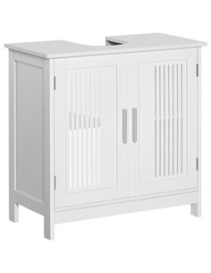 Kleankin Modern Under Sink Cabinet with 2 Doors, White 834-343WT