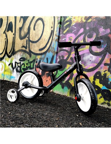 HOMCOM PP Toddlers Removable Stabiliser Balance Bike Black