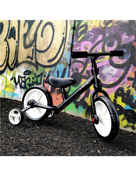 HOMCOM PP Toddlers Removable Stabiliser Balance Bike Black - pic 3721 | FastDaddyshop