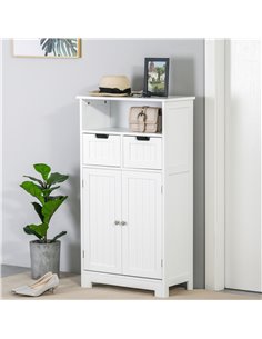Kleankin Freestanding Bathroom Cabinet, White 834-302 2
