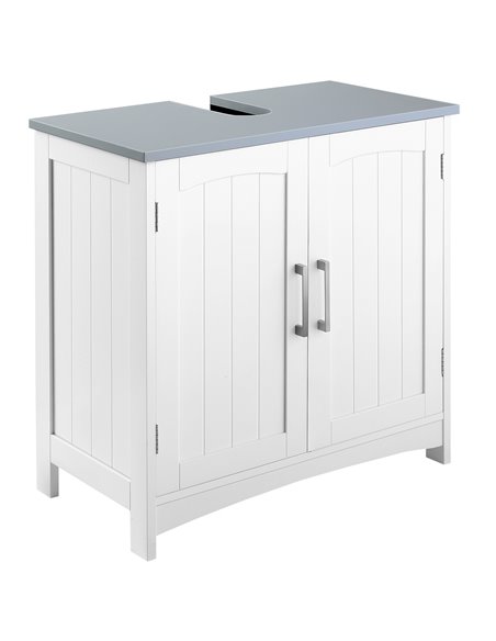 Kleankin Pedestal Under Sink Cabinet with Double Doors, White 834-356LG - pic 37227 | FastDaddyshop