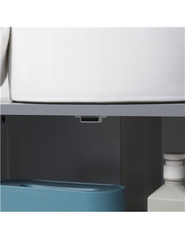kleankin Pedestal Under Sink Cabinet with Double Doors, Modern Bathroom Vanity Unit, Storage Cupboard with Adjustable Shelves, W