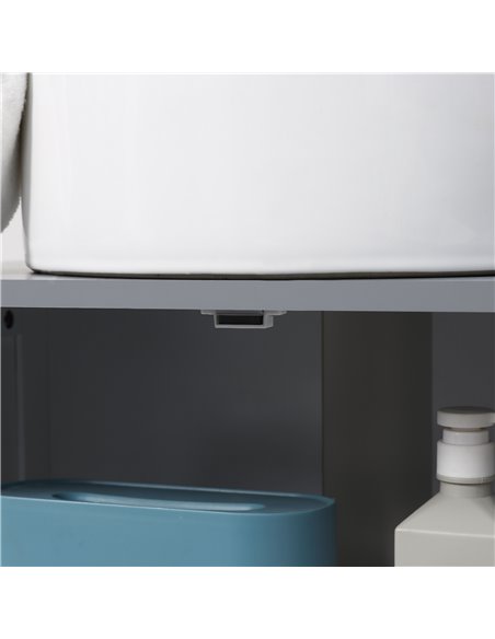kleankin Pedestal Under Sink Cabinet with Double Doors, Modern Bathroom Vanity Unit, Storage Cupboard with Adjustable Shelves, W - pic 37235 | FastDaddyshop