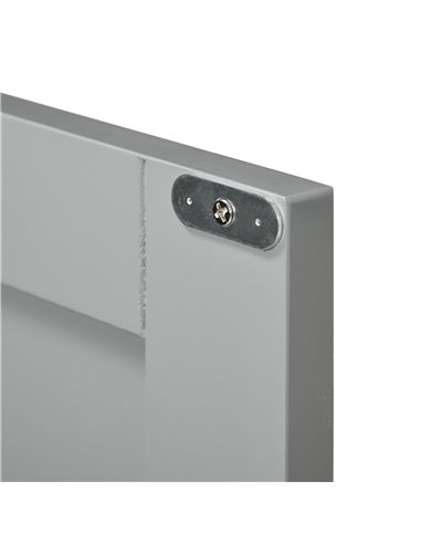 kleankin Pedestal Under Sink Cabinet with Double Doors, Modern Bathroom Vanity Storage Unit with Shelves, Light Grey 834-358LG