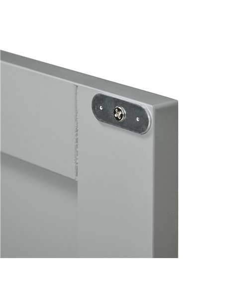 kleankin Pedestal Under Sink Cabinet with Double Doors, Modern Bathroom Vanity Storage Unit with Shelves, Light Grey 834-358LG - pic 37262 | FastDaddyshop