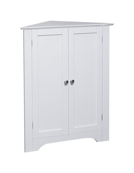 Kleankin Triangle Bathroom Cabinet, Corner Bathroom Storage Unit, White 834-435 - pic 37263 | FastDaddyshop