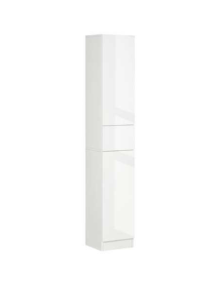 Kleankin Tall Bathroom Cabinet with Adjustable Shelves, White 834-460 - pic 37281 | FastDaddyshop