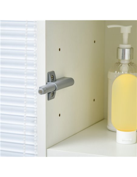 kleankin Tall Bathroom Cabinet with Adjustable Shelves, High Gloss Storage Cupboard, Freestanding Tallboy with Storage Drawer, W - pic 37289 | FastDaddyshop