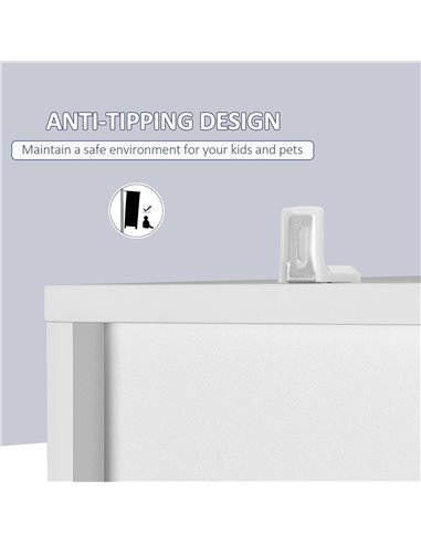 kleankin Tall Bathroom Storage Cabinet with Mirror, Narrow Freestanding Floor Cabinet with Adjustable Shelves 834-461