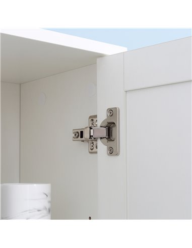 kleankin Tall Bathroom Storage Cabinet with Mirror, Narrow Freestanding Floor Cabinet with Adjustable Shelves 834-461
