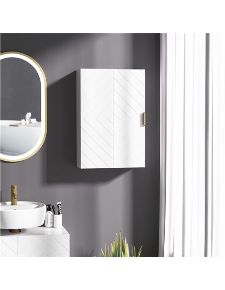 Kleankin Bathroom Wall Cabinet, Over Toilet Storage Cupboard, White 837-339V80WT - pic 37327 | FastDaddyshop