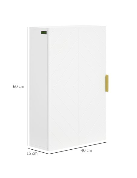 Kleankin Bathroom Wall Cabinet, Over Toilet Storage Cupboard, White 837-339V80WT - pic 37328 | FastDaddyshop